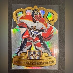 1997 Pacific Crown Die-Cut John Vanbiesbrouck Gold Crown Insert